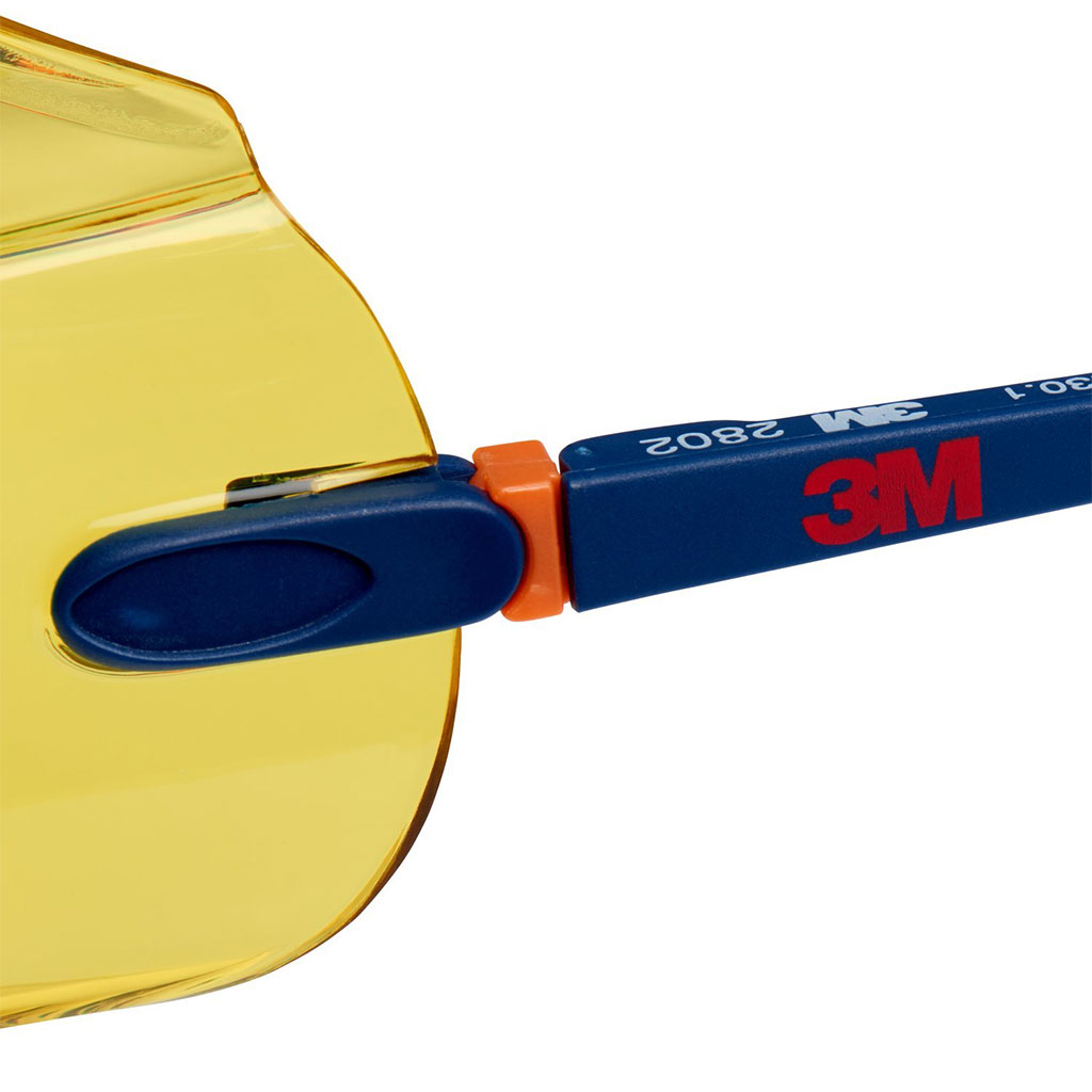 3M 2802 surlunettes de sécurité, verre jaune