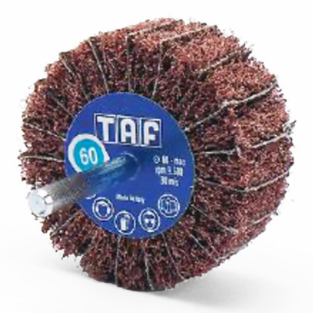 TAF RGP20 flap wheel POLITAF A-Fine 80 x 50mm shaft 6mm