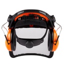 3M G500V5CH510-OR serre-tête orange avec visière et casque, 26dB