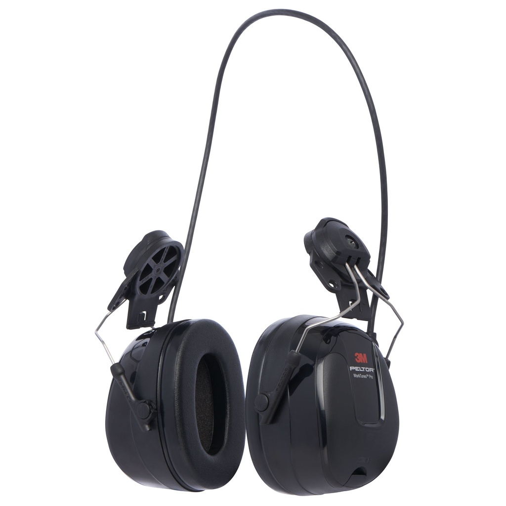 3M PELTOR HRXS220P3E casque radio FM WORKTUNES Pro, noir, monté sur casque, 31dB