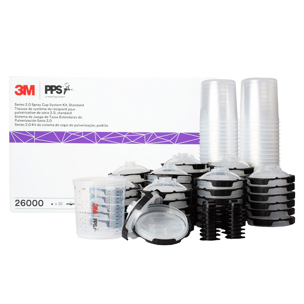 3M PPS série 2.0 26000 godet gradué et bague de serrage Standard 650ml 200 microns