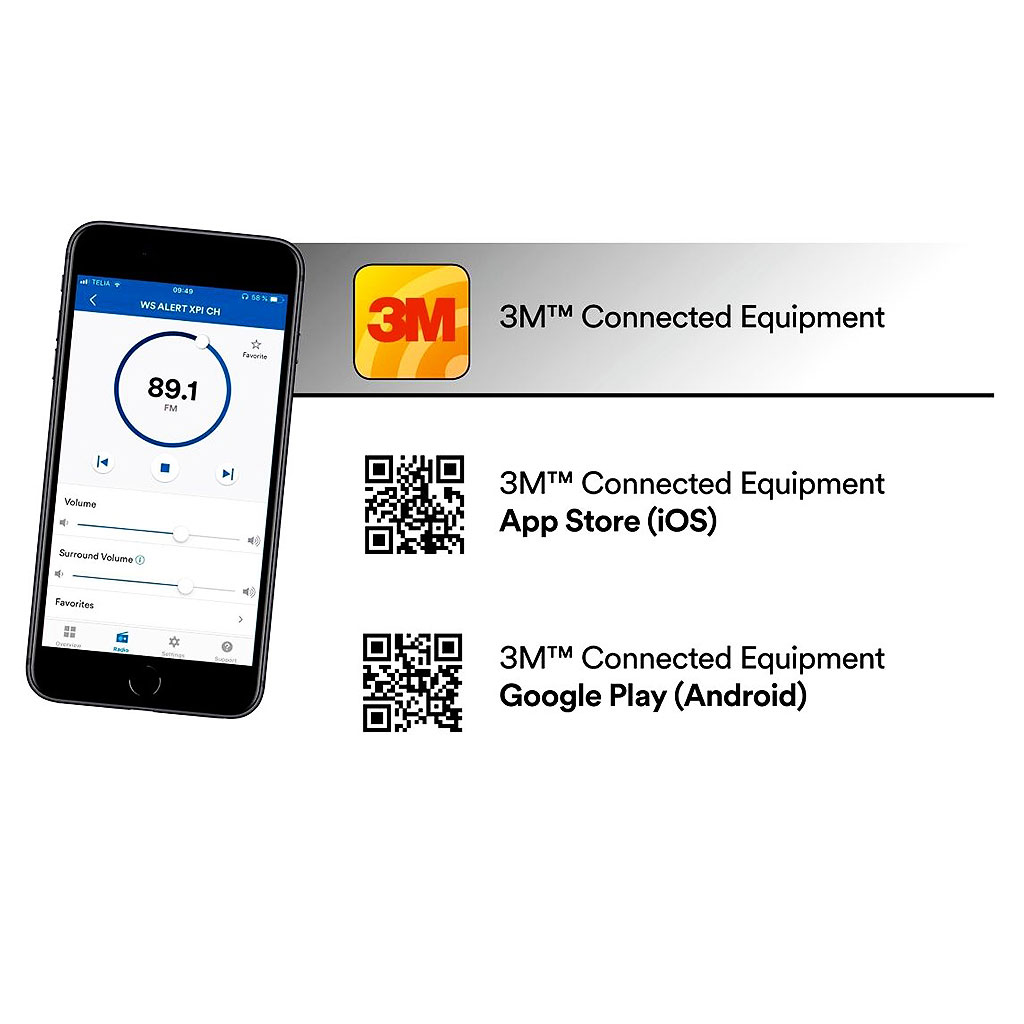 3M PELTOR WS Alert XPI actif MRX21P3E4WS6, montage sur casque 30db