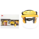 3M G500V5F11H510-GU serre-tête jaune avec visière et casque, 26dB