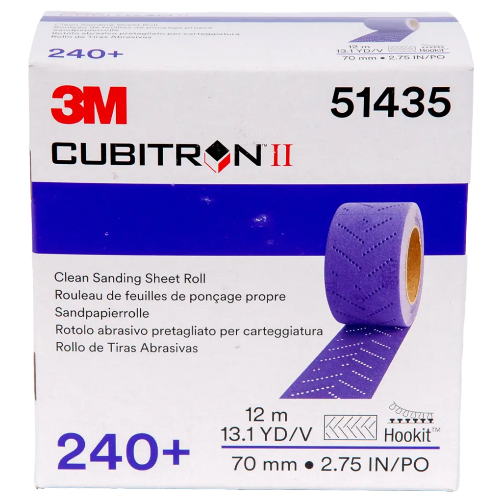 3M 737U rouleau feuilles Hookit 51435 P240 70mm x 12m multitrous