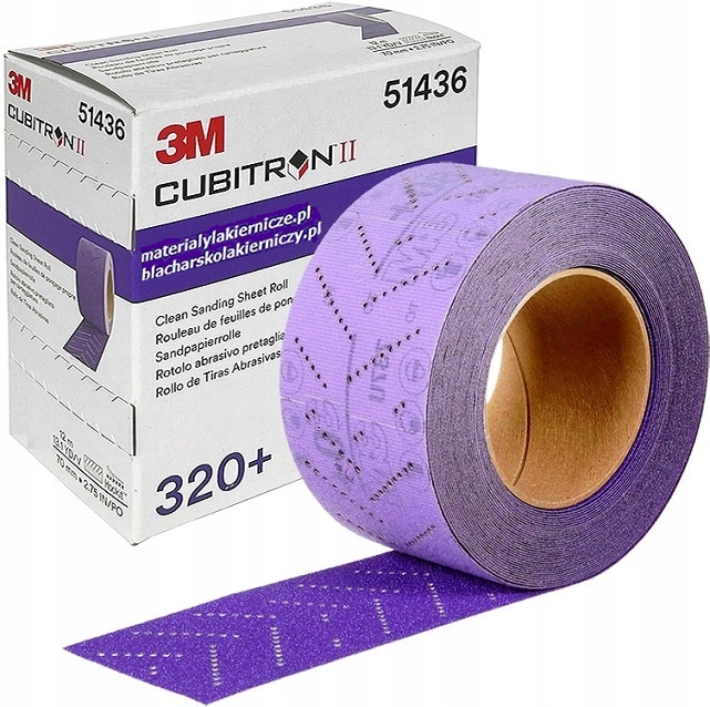 3M 737U rouleau feuilles Hookit 51436 P320 70mm x 12m multitrous