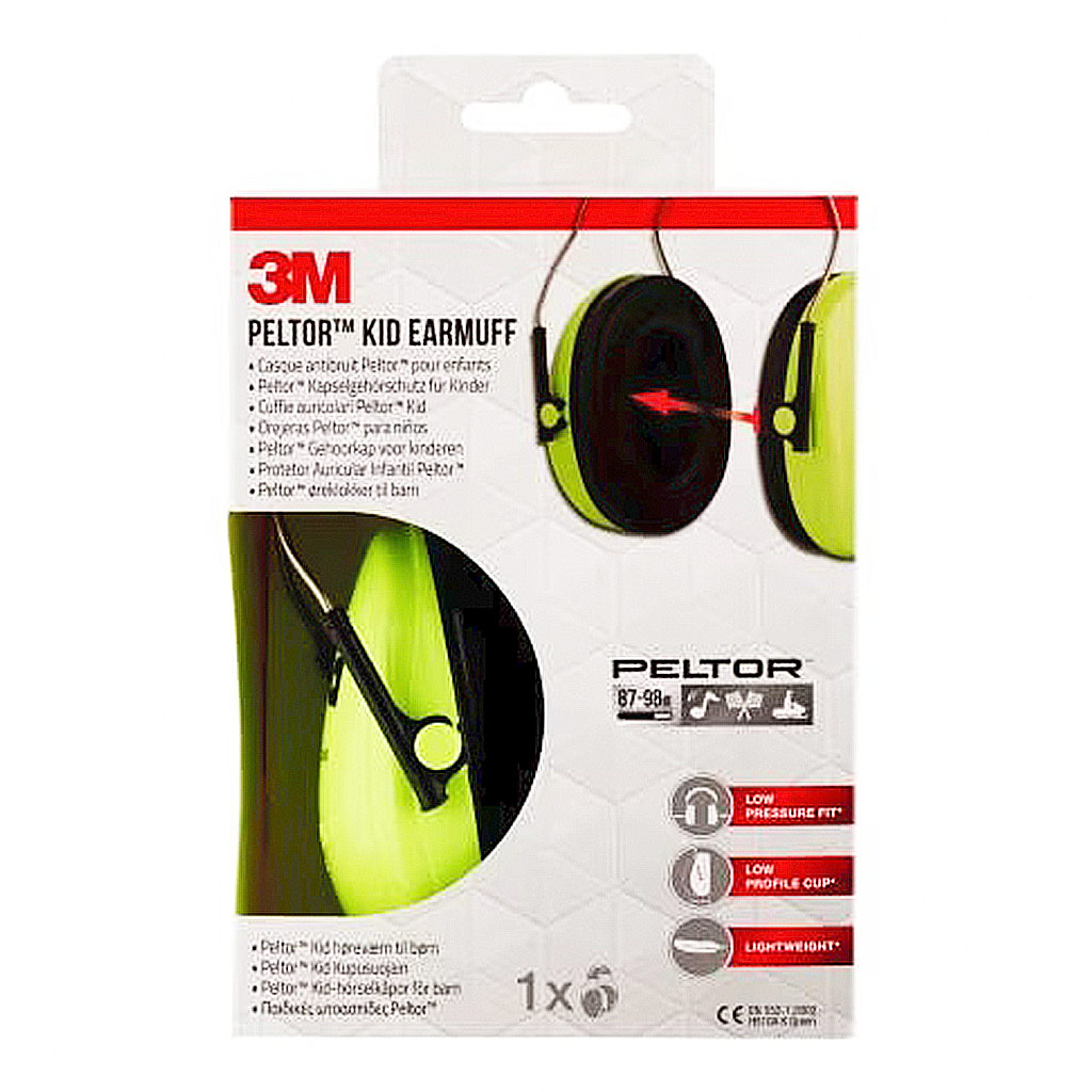 3M PELTOR KID H510AK-442-GB casque antibruit vert pour enfant, 27dB