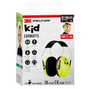 3M PELTOR KID H510AK-442-GB casque antibruit vert pour enfant, 27dB