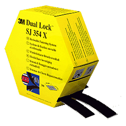 3M SJ-354X Dual Lock hook and loop tape black 25mm x 11m