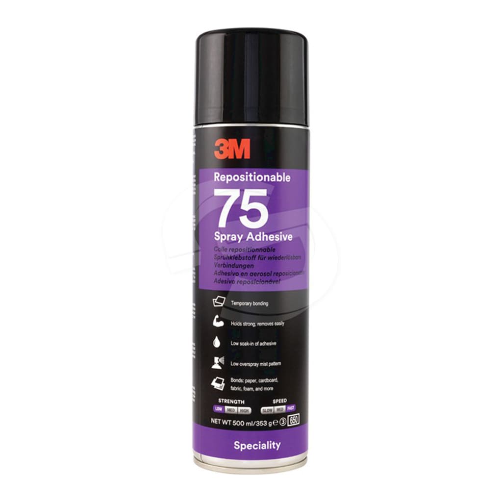 Colla 3M 75 Scotch-Weld spray riposizionabile trasparente, 500ml