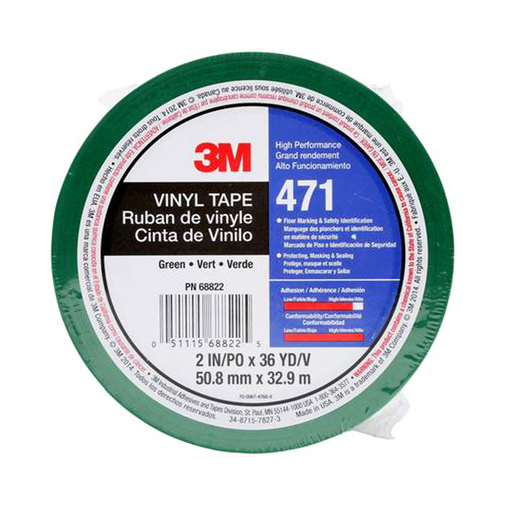 3M 471 ruban adhésif vinyle vert 0.14 50mm x 33m