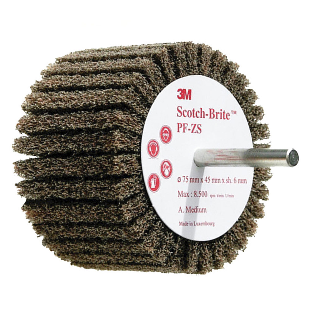 3M PF-ZS 07211 brosse à lamelles A Very-Fine 75 x 45mm tige de 6mm