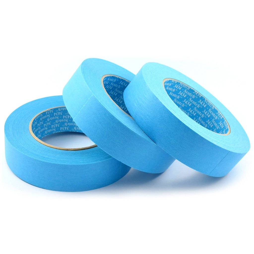 3M 3434 High Performance Masking Tape Blue 0.18 18mm x 50m