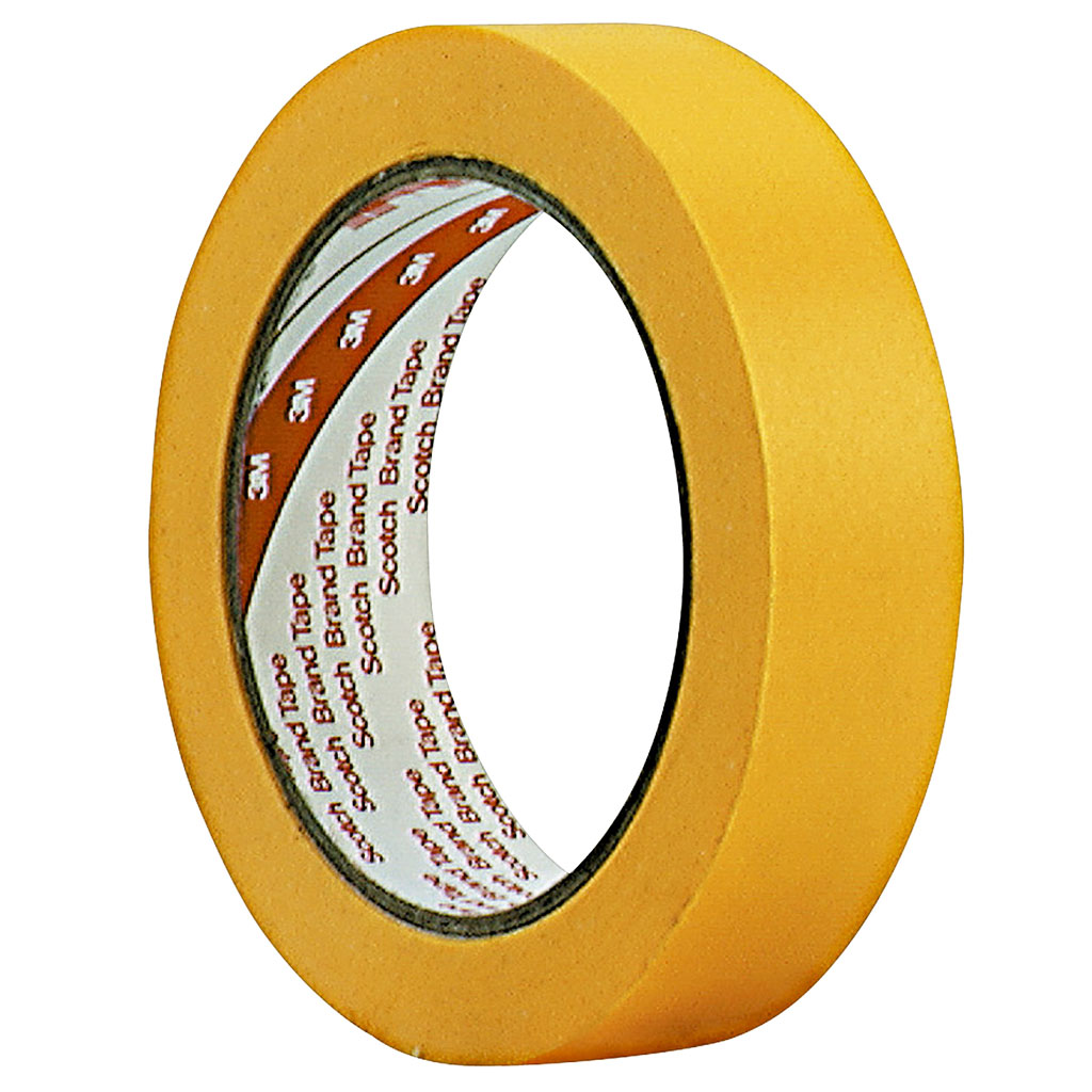 3M 244 smooth paper masking tape yellow 0.085 18mm x 50m