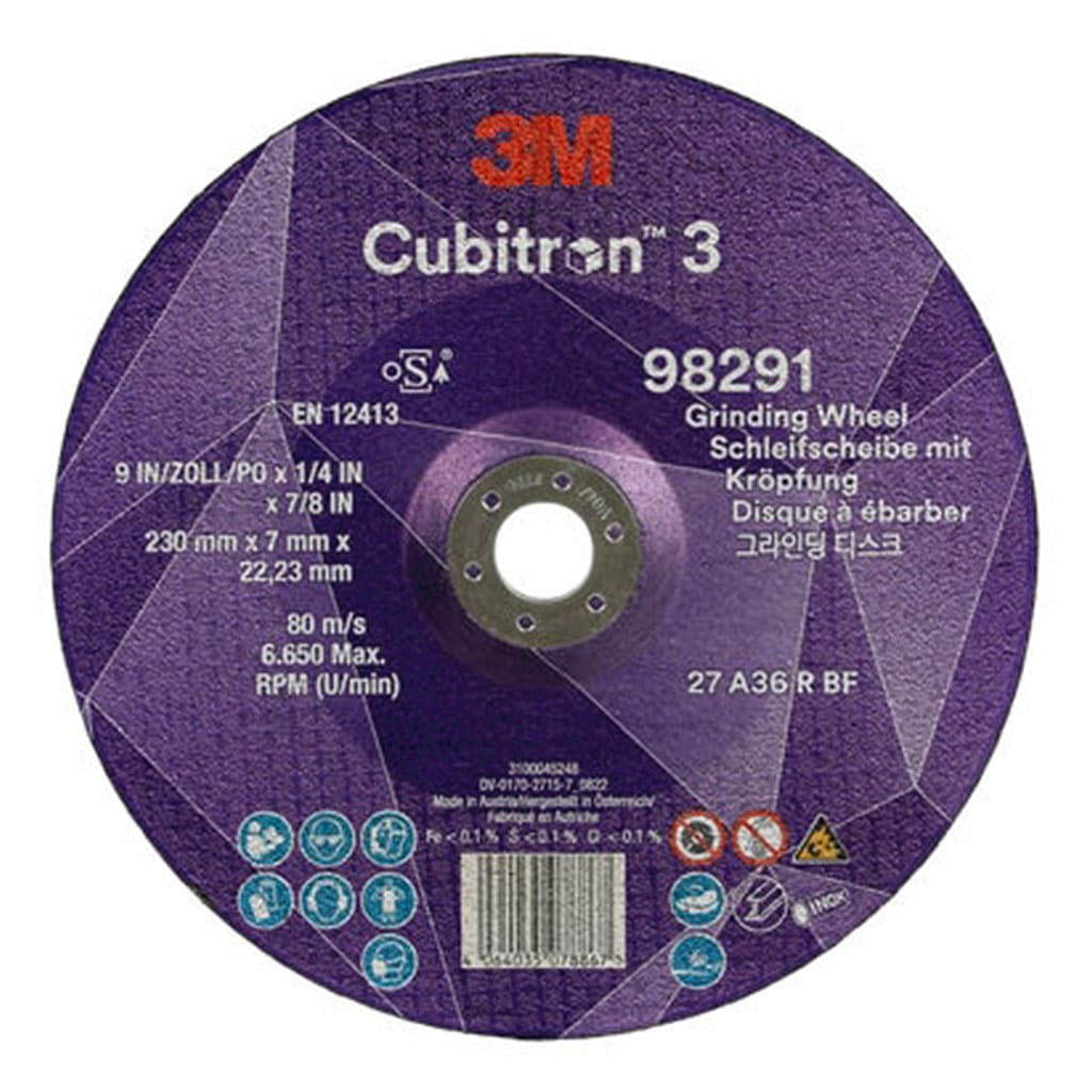 3M 98291 disco abrasivo Cubitron 3 A36 230 x 7mm T27