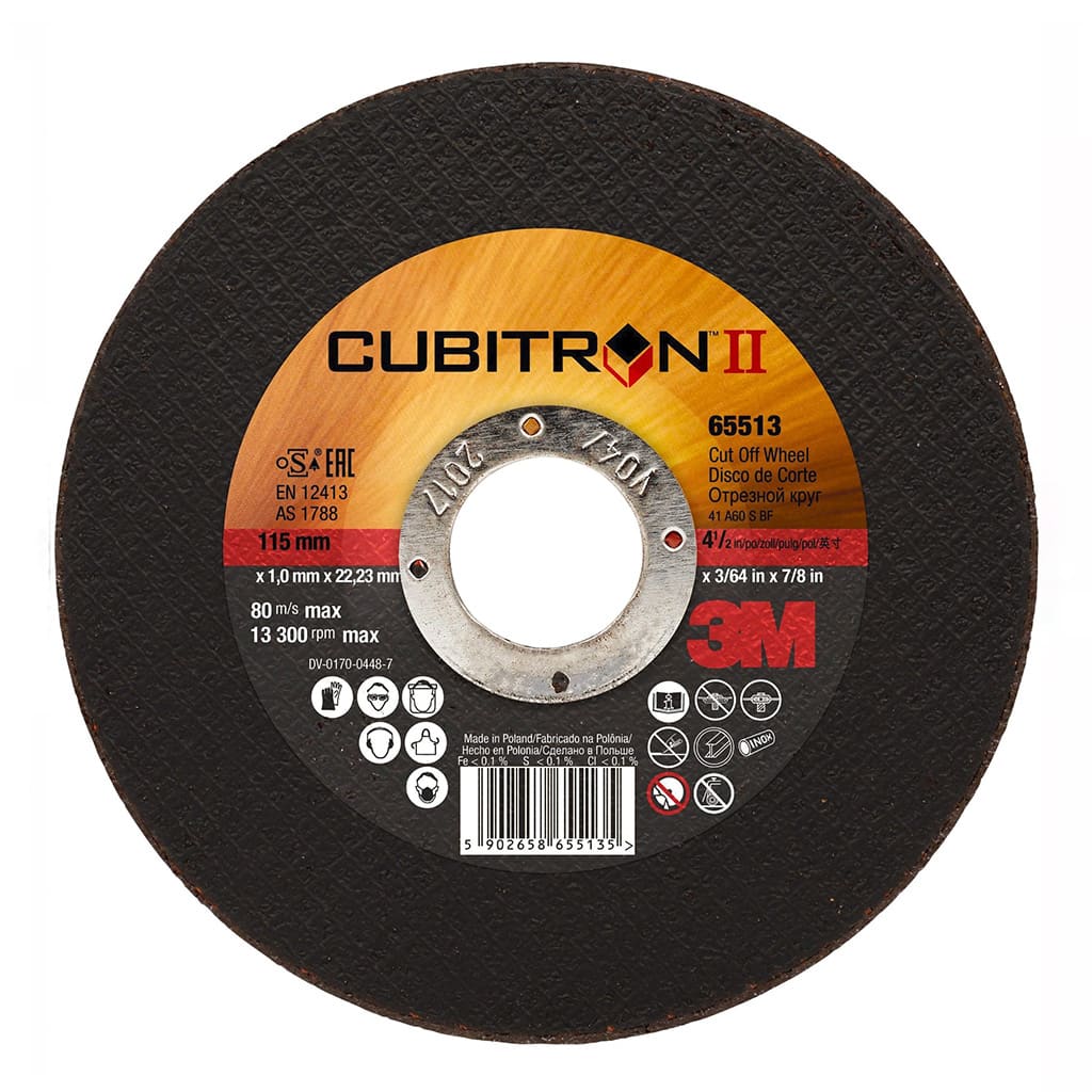 3M disque à tronçonner 65513 Cubitron II A60 115 x 1mm T41