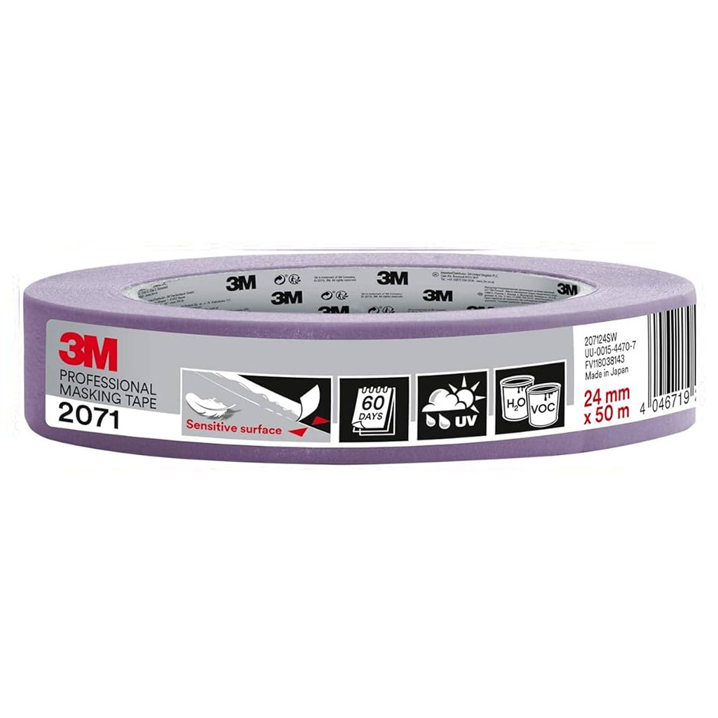 3M 2071 ruban de masquage professionnel violet 0.10 24mm x 50m