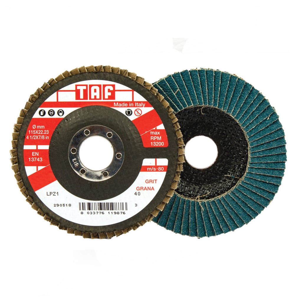 TAF zirconium flap disc LPZ1 40 115 x 22mm