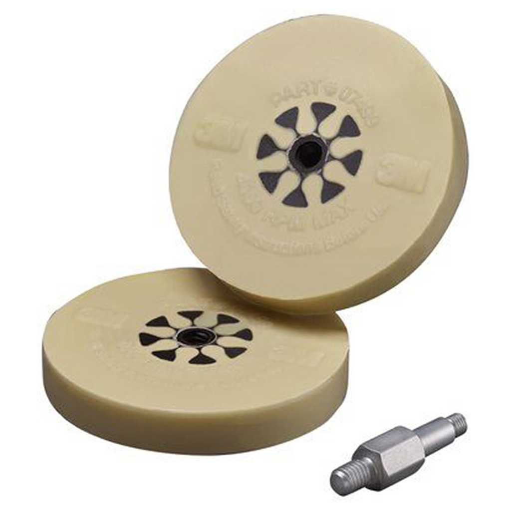 3M 07498 stripe-off wheel beige 100mm with 3/8"-16 adapter