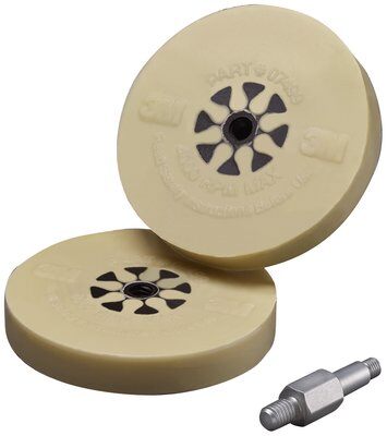 3M 07498 stripe-off wheel beige 100mm with 3/8"-16 adapter