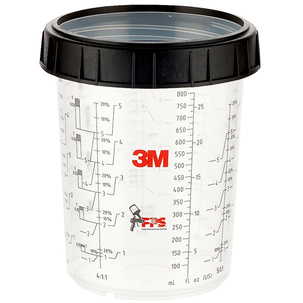 3M PPS 16023 godet gradué et bague de serrage Standard 850ml