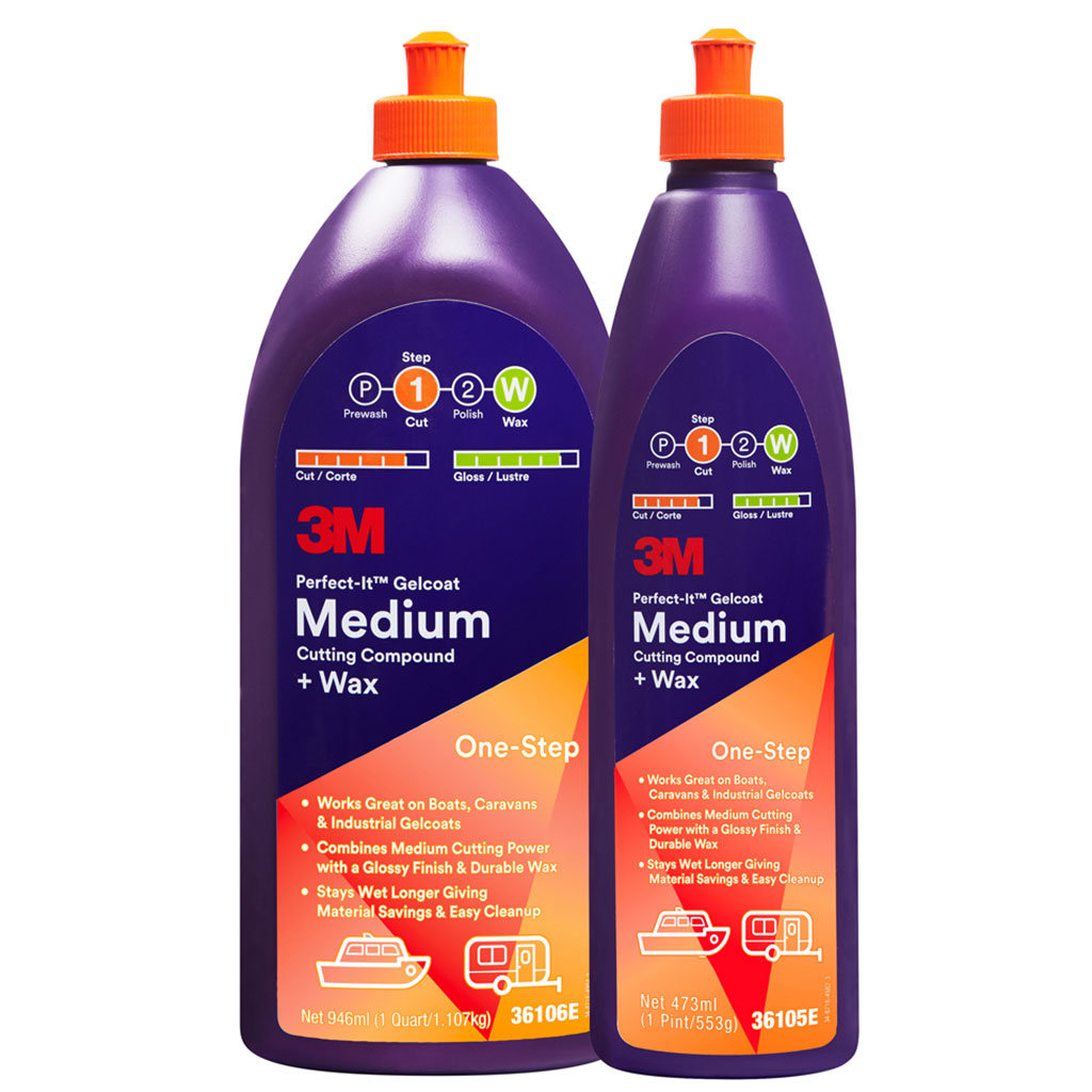 3M Gelcoat 36106E Perfect-it medium cutting compound & wax 946ml