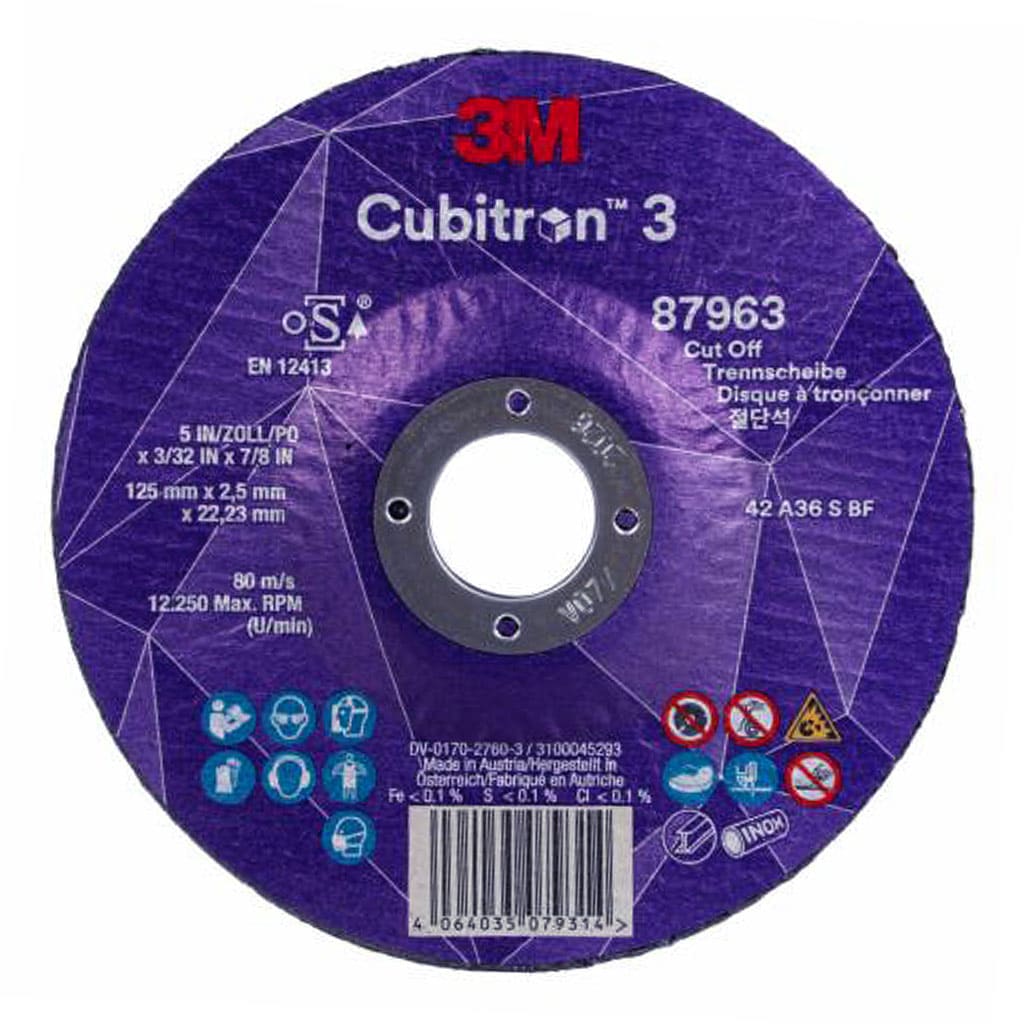 3M Grinding Disc 87963 Cubitron 3 A36 125 x 2.5mm T42