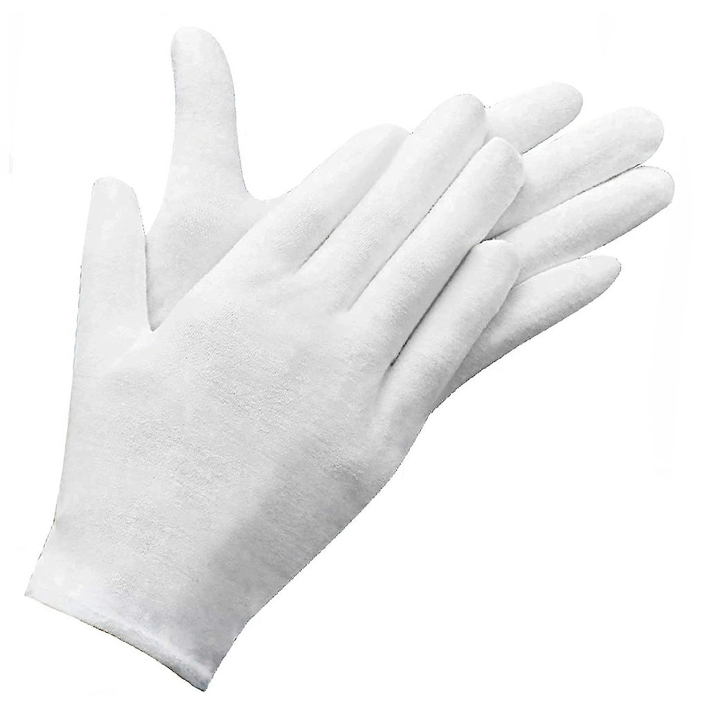 Cotton gloves, size 12-L