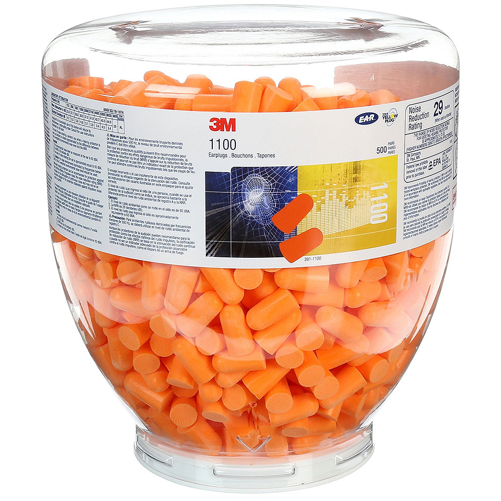 3M 1100D refill for dispensing One-Touch, 500 uncorded pairs 37dB