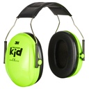 3M PELTOR KID H510AKG cuffie antirumore verdi per bambini, 27dB