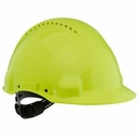 3M G3000 protective helmet with UV indicator, neon green, ventilated