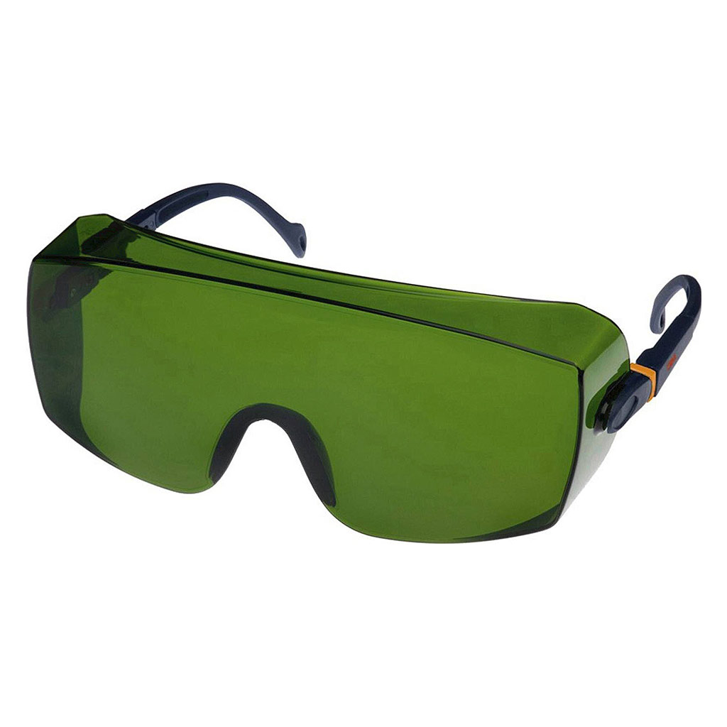 3M 2805 safety glasses, dark green lens