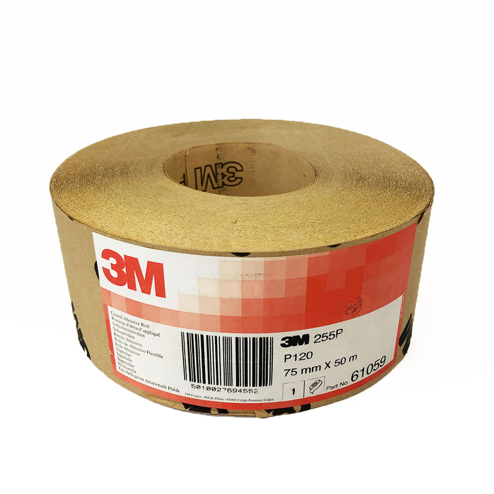 3M 255 Schleifrolle P120 75mm x 50m