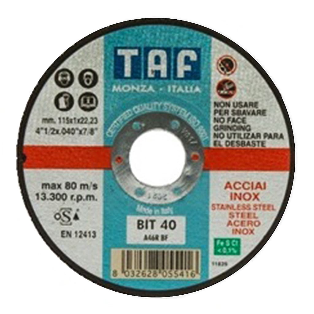 TAF cutting disc BIT40 A46R 115 x 1mm