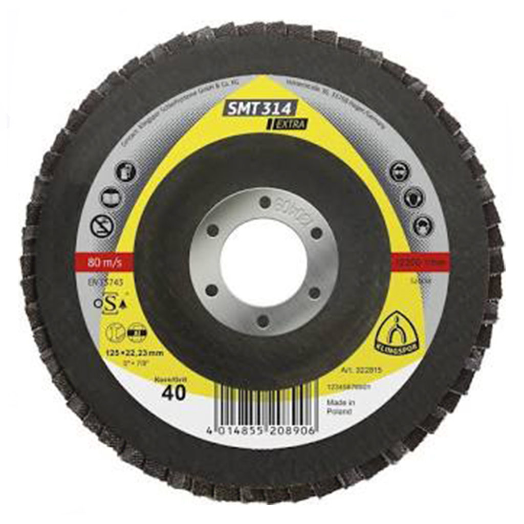 Klingspor flap disc SMT314 P40 125 x 22mm