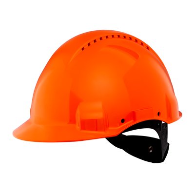 3M G3000 protective helmet with UV indicator, orange, ventilated