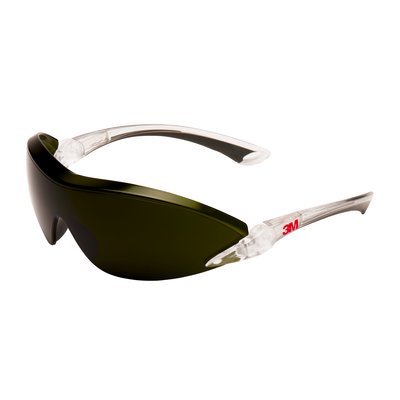 3M 2845 safety glasses, dark green lens