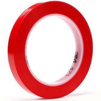 Nastro adesivo in vinile rosso 3M 471 0.13 mm 6.4mm x 33m