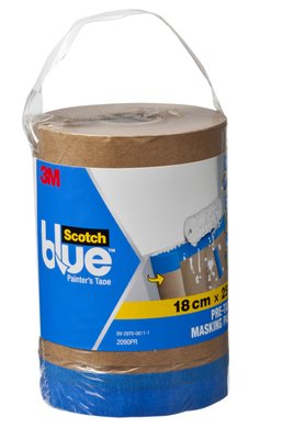 3M 2090PR Nachfüll-Abdeckpapier mit integriertem Klebeband, 180mm x 25m