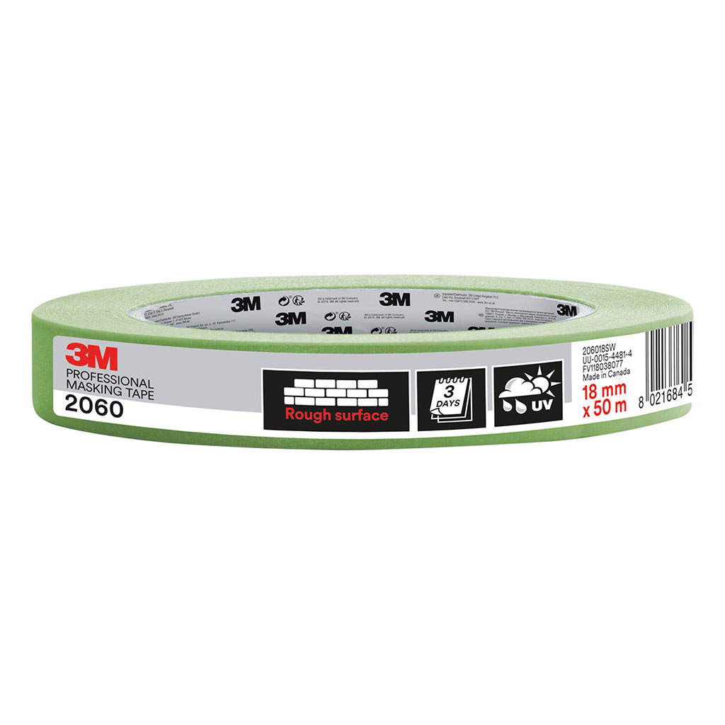 3M 2060 ruban de masquage professionnel vert 0.15 18mm x 50m