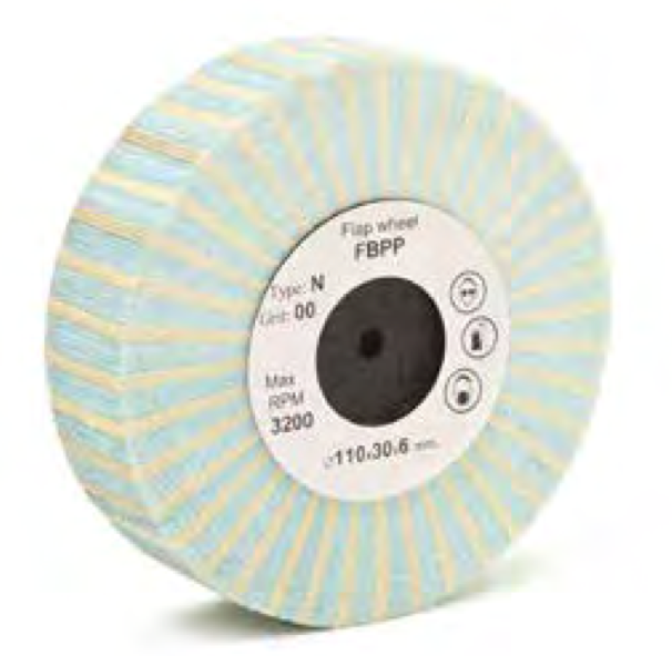 ALCO roue à lamelles FBPP cuir chamois 110 x 30mm alésage 6mm