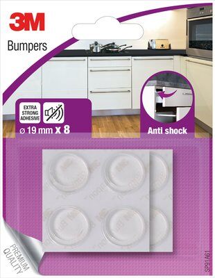 3M Bumpon SP91A61 transparent adhesive stopper, plates of 8 pcs