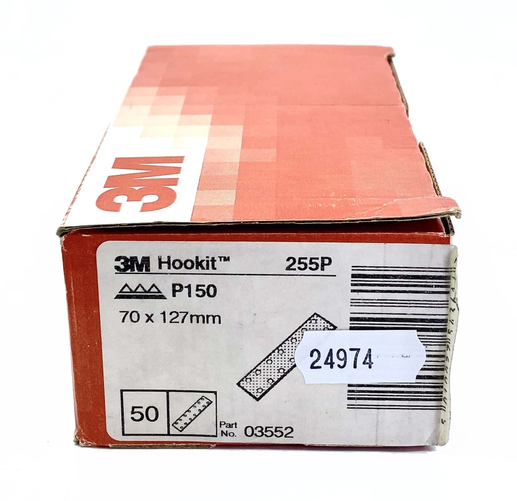 3M 255 Hookit sheet P150 70 x 127mm without hole