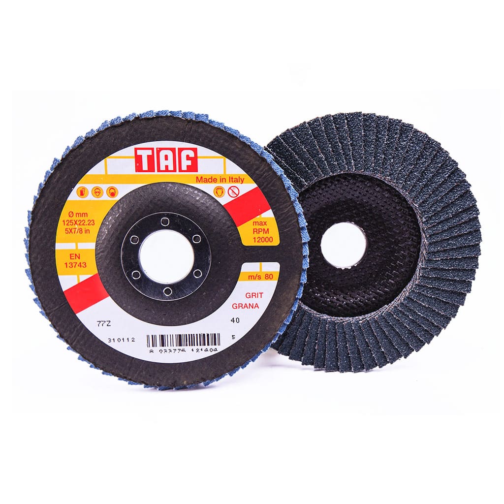 TAF zirconium flap disc Zoom 77Z P40 125 x 22mm flat