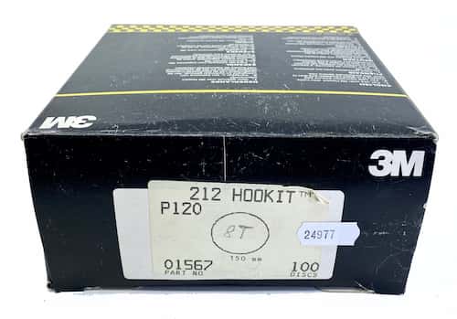 3M 212 Hookit P120 disc 150mm 8 holes