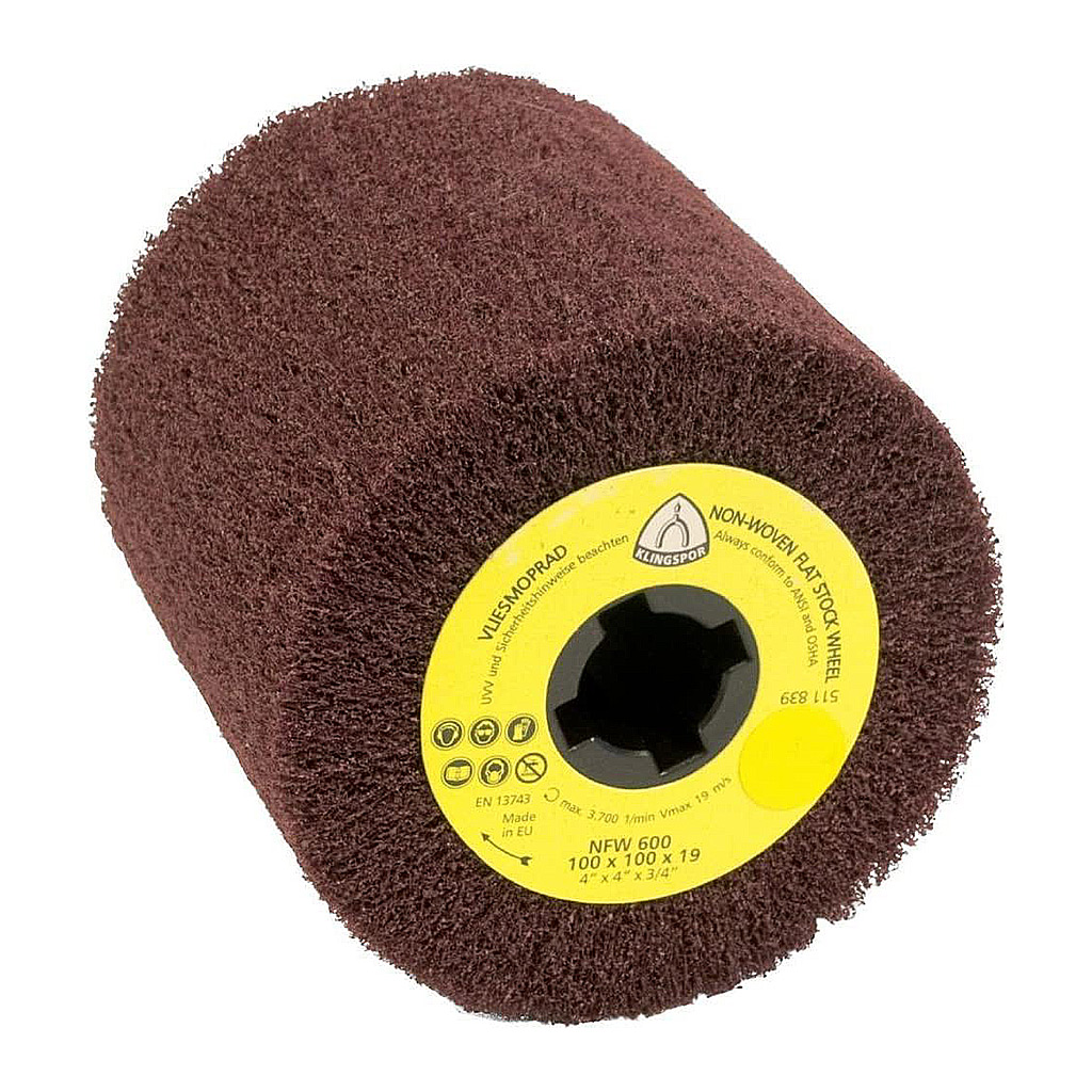 Klingspor non-woven flap wheel medium NFW600 100 x 100mm