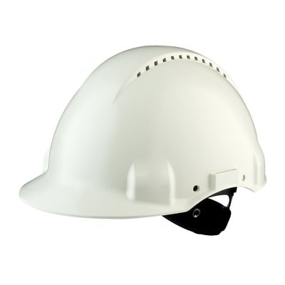 3M G3000 protective helmet with UV indicator, white, ventilated