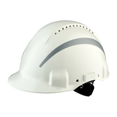 3M G3000 protective helmet with UV indicator, white, ventilated