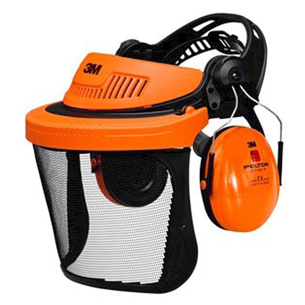 3M G500V5CH510-OR serre-tête orange avec visière et casque, 26dB