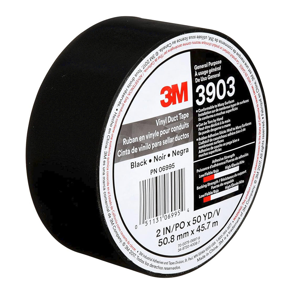 3M 3903i black duct tape 0.15 50mm x 50m