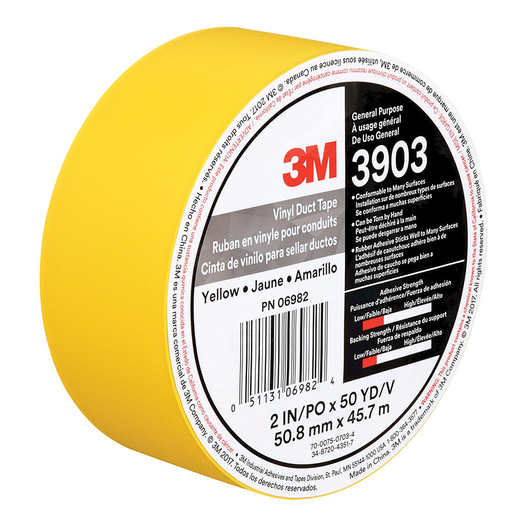 3M 3903i yellow duct tape 0.15 50mm x 50m